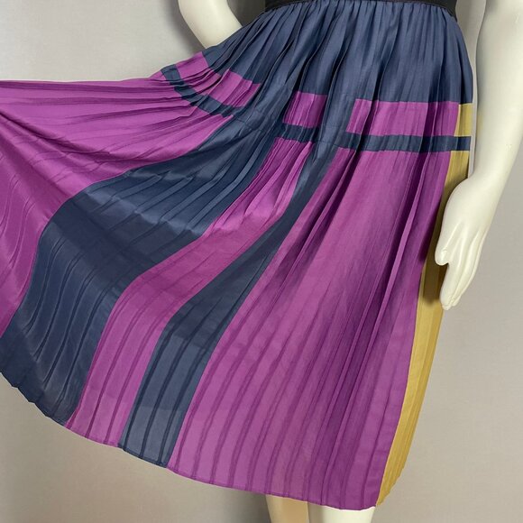 BCBGMAXAZRIA Color Block Dress Arleney Pleated FLAWS Size XXS Women Sleeveless - Picture 15 of 16